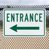 Unique Bargains Aluminum Reflective Rust Free Waterproof Left Arrow Entrance Sign 1 Pc - 4 of 4