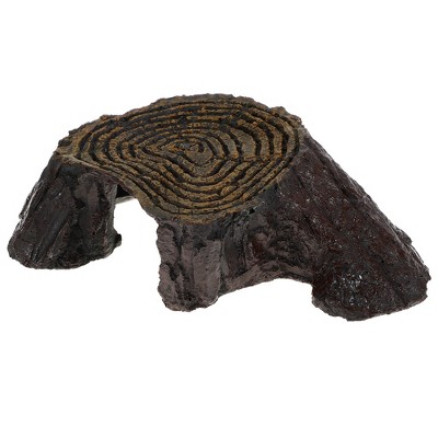 Unique Bargains Resin Tortoise Rock Turtle Basking Platform 7.2"x4.4"x1.8" Brown 1 Pcs