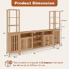 TackView Farmhouse TV Stand for TVs Up to 70", Entertainment Center with Bookshelves, Media Center - 2 of 4