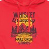 Men's - Instant Message - Whiskey And Camping Stories Graphic Fleece Pullover Hoodie - 2 of 4