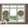 Chloe Lighting Sundance Tiffany-Style Floral Stained Glass Window Panel 11" Height - 4 of 4