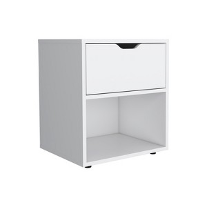 Gulches 19.7" H Nightstand End Table with 1 Drawer & Open Shelf, Compact Design for Small Spaces - 1 of 4