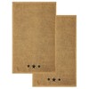 Black Stars Tan Hand Towel Set of 2 16x26 - 3 of 4