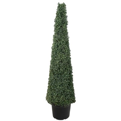 Northlight 4' Artificial Two-Tone Boxwood Topiary Tree with Round Pot, Unlit