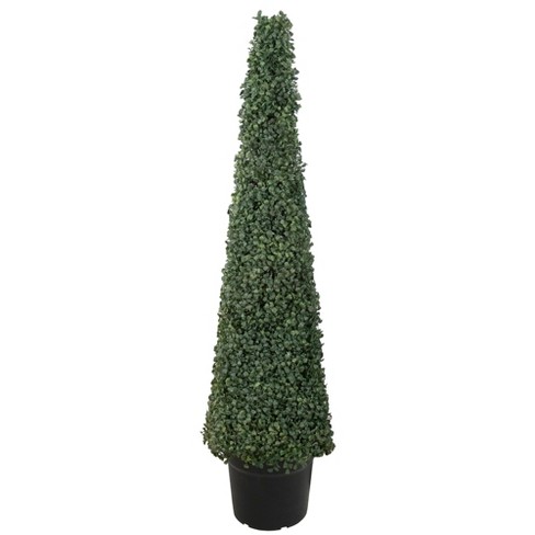 Northlight 4' Artificial Two-tone Boxwood Topiary Tree With Round Pot ...