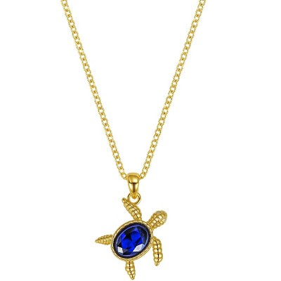 Molenia Turtle Necklace for Women, 14K Gold Plated 925 Sterling Silver Tortoise Pendant Sea Animal Necklace Summer Beach Ocean  Hawaiian Jewelry
