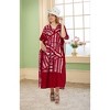 HAPPY BAY Women's Summer Holiday Beach Casual Dailywear Elegant Maxi Kaftan Dress Caftan Loungewear Dashiki House Dresses for Women 3X-4X Red, Stripe - 4 of 4