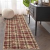 Machine Washable Indoor Modern Geometric Area Rugs Soft Low Pile Mat with Small Checkered Print - 4 of 4
