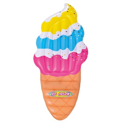 Pool Central 5.5' Inflatable Pink and Blue Jumbo Ice Cream Cone Pool Float