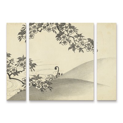 Trademark Fine Art -Unknown  Japanese Cherry Blossom Tree B  Panel Set Art