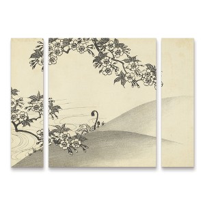 Trademark Fine Art -Unknown  Japanese Cherry Blossom Tree B  Panel Set Art - 1 of 3