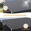 Aoxun Outdoor Storage Shed, Metal Shed with Triple Doors for Backyard, Patio, Lawn - 3 of 4