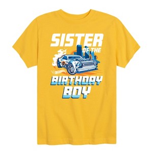 Boys' - Hot Wheels - Sister Of Birthday Boy Short Sleeve Graphic T-Shirt - 1 of 4