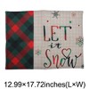 Unique Bargains Christmas Place Mats Linen Red Green Beige White 13"x17.7" 2 Pcs - 3 of 4