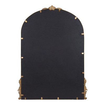 Gold Ornate Arched Wall Mirror with Garland Detailing