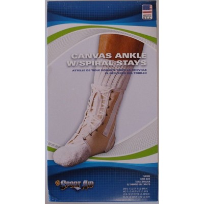 Sport Aid Canvas Lace Up Ankle Support Small Natural