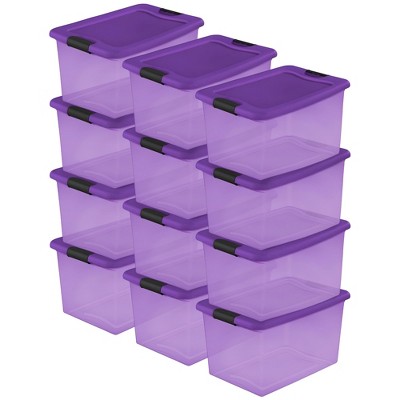 Sterilite 64 Quart Latching See-Through Plastic Stacking Storage Container Bin for Home Organization, Halloween