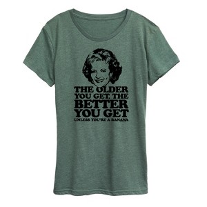 Women's - The Golden Girls - Rose Banana Older You Get Short Sleeve Graphic T-Shirt - 1 of 4