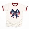 Simply Sage Market Coquette Patriotic Bow Ringer Tee - 2 of 4