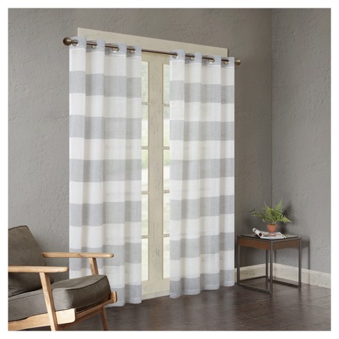 Elliot Yarn Dyed Woven Sheer Window Curtain Panel Target