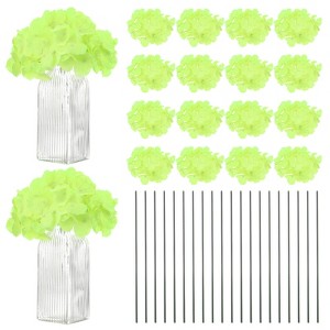 Unique Bargains Plastic Durable Realistic Reusable Silk Hydrangea Flowers with Stems for Home Decor/Wedding 9.84 In - 1 of 4