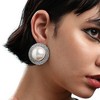 SOHI Women's Pearl White Casual Drop Earrings - 4 of 4