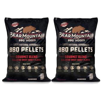 Bear Mountain FB99 All Natural Low Moisture Hardwood Smoky Gourmet Blend BBQ Smoker Pellets for Outdoor Grilling, 40 Pound Bag (2 Pack)