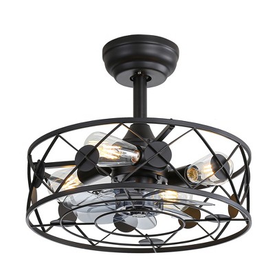 Airsurfer 16.5-Inch Black Downrod Mounted Ceiling Fans with Remote