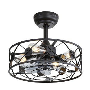Airsurfer 16.5-Inch Black Downrod Mounted Ceiling Fans with Remote - 1 of 4