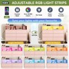 Zstar 47.2 In 6 Drawer Dresser for Bedroom with LED Lights & Charging Station - 4 of 4