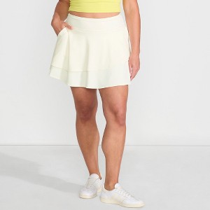 Lands' End Women's High Waisted Tulip Hem Swim Skort - 1 of 4