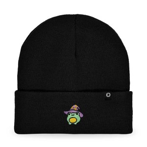 Dalix Sorcerer Frog Embroidered Beanie Hat Knit Cap Cold Weather Womens - 1 of 4