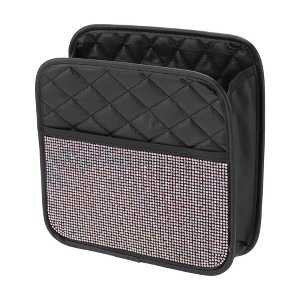 Unique Bargains Car Trash Can Hanging Front Rear Seats Faux Leather Trash Bin 1pc - 1 of 4