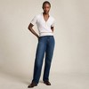 Lands' End Women's Petite Soft Denim Mid Rise Relaxed Straight Leg Jeans - 4 of 4