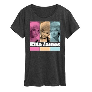 Women's - Etta James - Portrait Grid Short Sleeve Graphic T-Shirt - 1 of 4