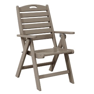 WestinTrends Malibu HDPE Adjustable Highback Folding Patio Dining Chair - 1 of 4