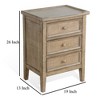 Royal Hampton 19" Side End Table | 3 Drawers with Round Knobs | Mahogany Wood - 3 of 4