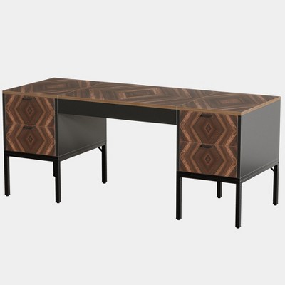 Tribesigns Computer Desk with 4 Drawers & Keyboard Tray