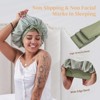 YEVYO Silk Bonnet for Sleeping Women, Satin Hair Bonnet for Sleeping for Wavy Curly Natural Hair Women Men - 4 of 4