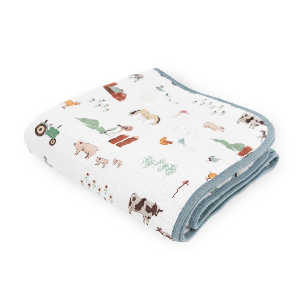 Photos - Children's Bed Linen Little Unicorn Cotton Muslin Quilt Blanket - Farmyard