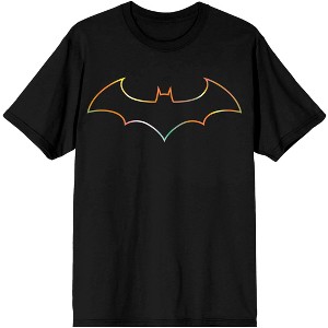 Batman HD & Gold Holographic Foil Men's Black Tee - 1 of 2