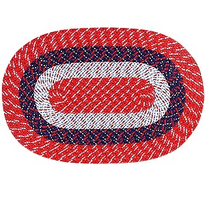 Country Stripe Collection 100% Polypropylene Reversible Indoor Area Utility Rug - Better Trends - 1 of 4