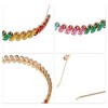 Unique Bargains Women's Metal Rectangle Colorful Rhinestone Faux Crystal headband 1 Pc - 3 of 4