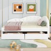 NicBex Twin Size Day Bed with Trundle 79" Upholstered Daybed Frame with Cloud-Shaped Backrest for Living Rooms - 4 of 4