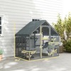 Wooden Catio Outdoor Cat Enclosure with Waterproof Cover, 2 Condos, 4 Platforms, Bridge, Doors - 3 of 4