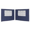 vidaXL Party Tent Sidewall 2 pcs with Window PE Blue - 2 of 4