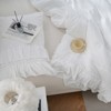 Boho Ruffle Comforter Set – 3-Piece Shabby Chic Bedding with Double-Layer Hand-Sewn Ruffles, Soft Microfiber Quilt for All Seasons - 4 of 4