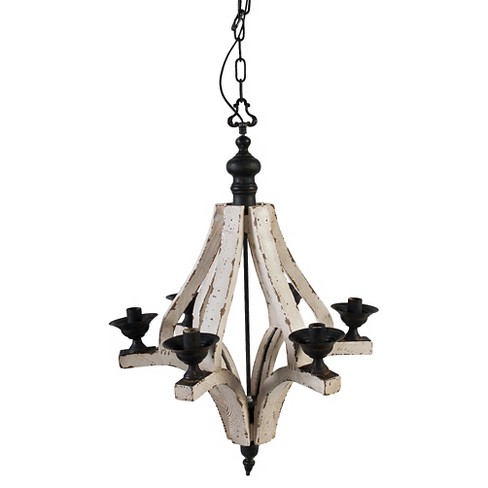 Harper Six Light Antique Wood Chandelier A B Home Target