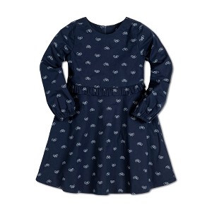 Hope & Henry Girls' Long Sleeve Ruffle Waist Dress, Kids - 1 of 4
