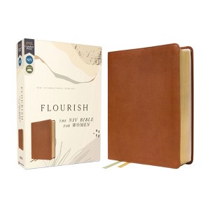 Flourish: The NIV Bible for Women, Leathersoft, Brown, Comfort Print - by  Zondervan (Leather Bound) - 1 of 1